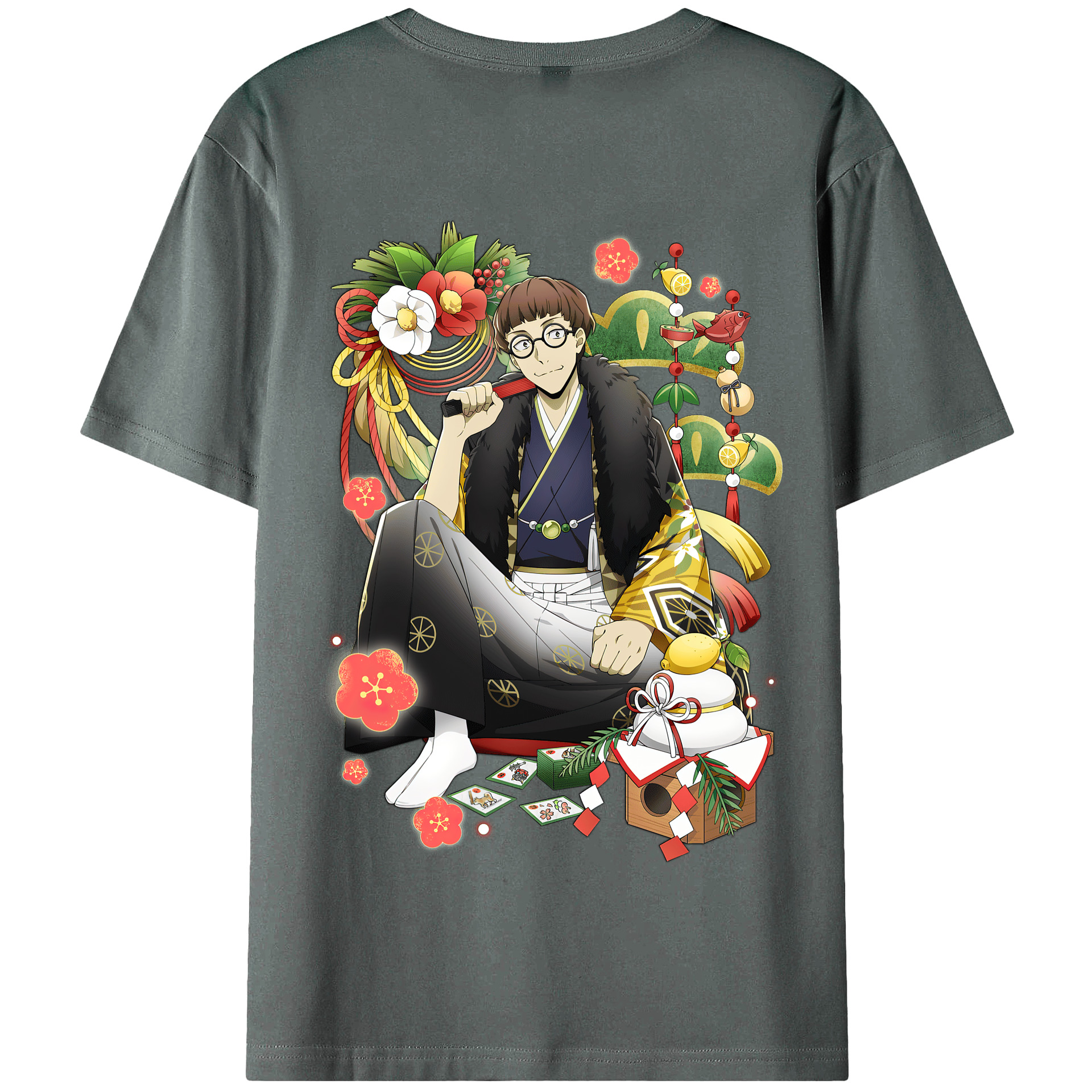 （画像用） 文豪ストレイドッグス Bungo Stray Dogs 綿100％半袖Tシャツ（背面プリント）